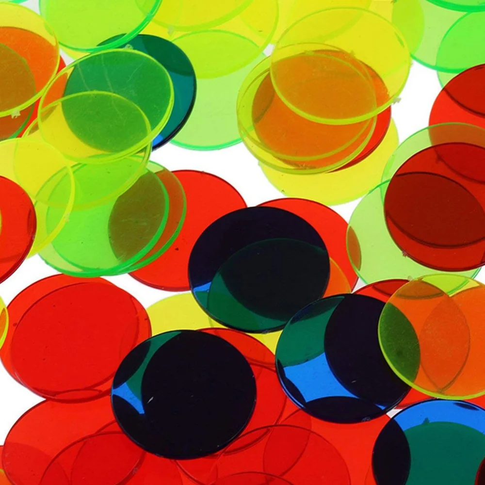 

200Pcs 15mm Count Bingo Chips Bingo Game Cards Bingo Markers for Carnival Bingo Games(Random Color)