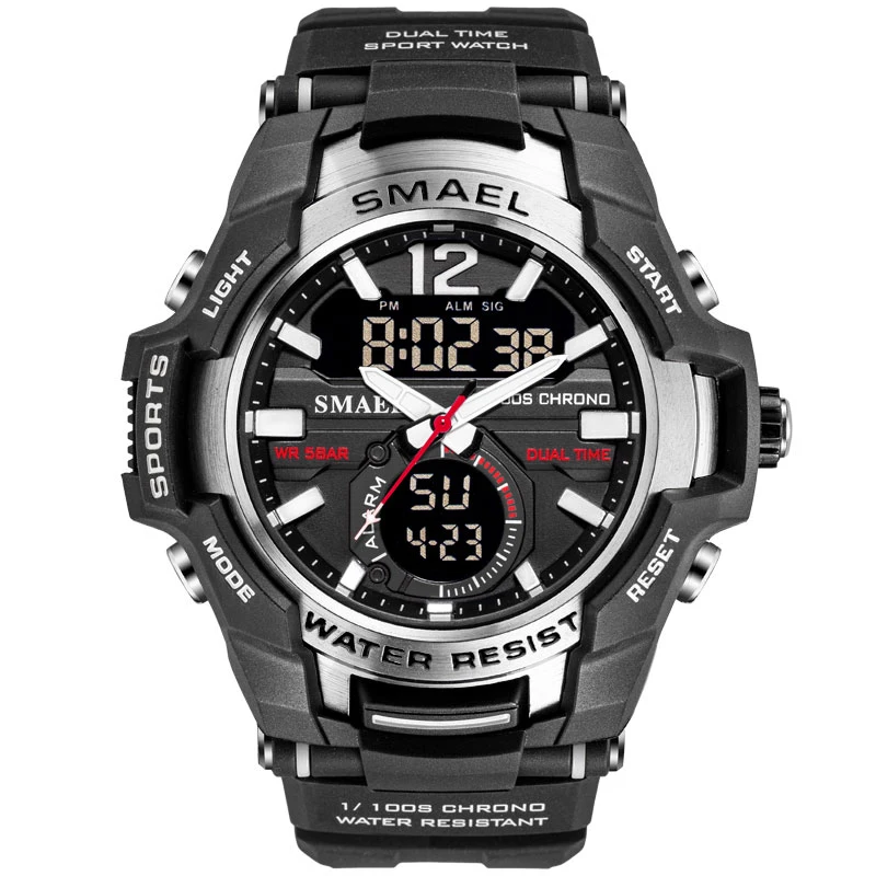 

2020 New SMAEL Brand Men Sports Watches S Shock Man Watch Dual Time Quartz Wristwatch erkek kol saati zegarek meski reloj hombre