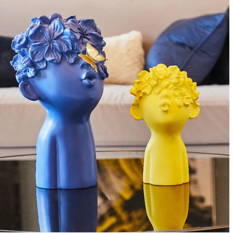 

Modern Cute Resin Boy Ornament Home Livingroom Table Furnishing Crafts Kids Room Accessories Office Desktop Figurines Decoration