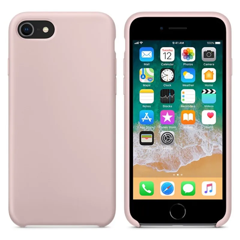 Жидкий силиконовый чехол для iphone XR Coque 6S 7 8 PLUS телефона apple 5 5C SE X Fundas без логотипа XS