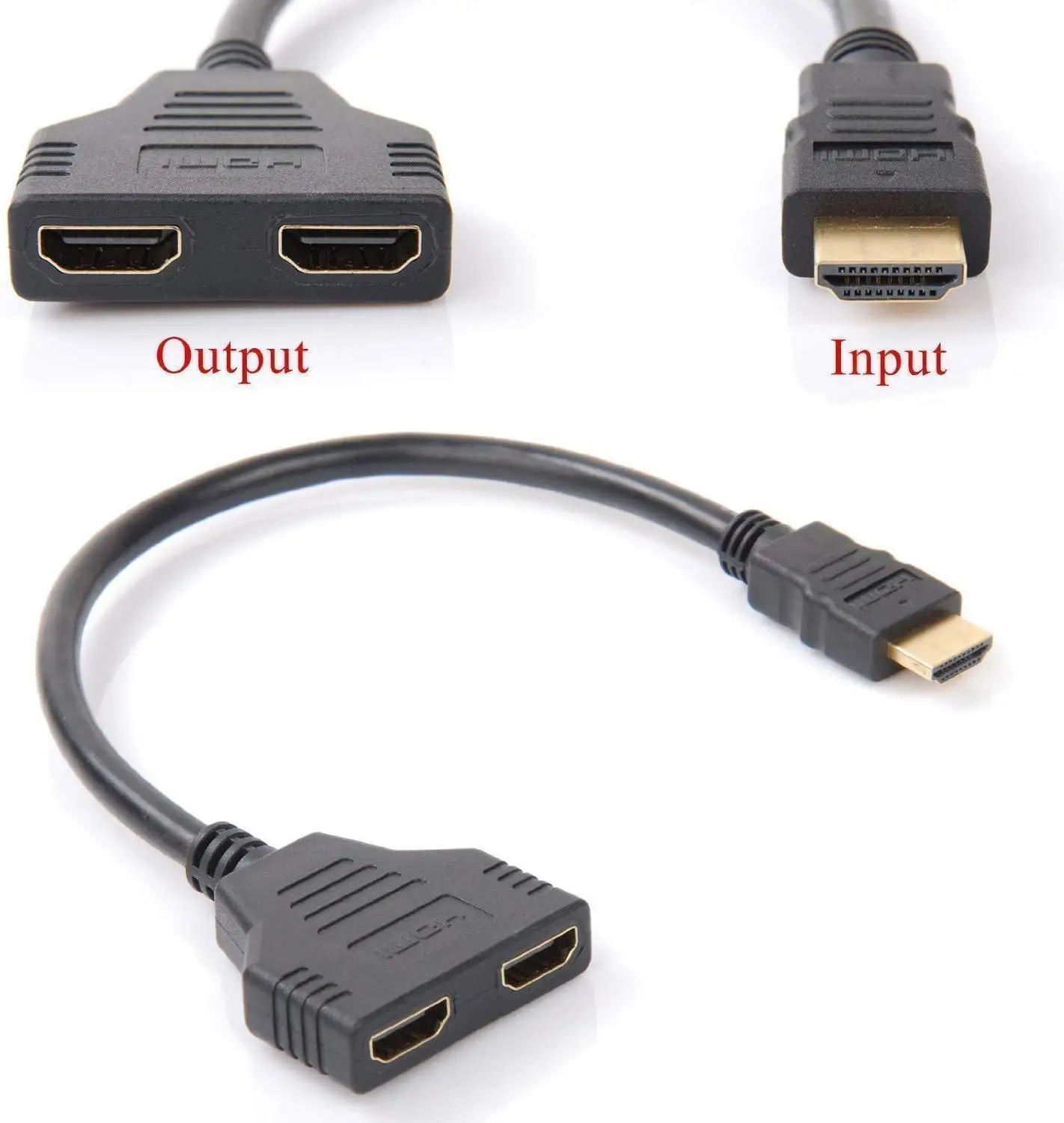 1080P 1 в 2 из совместимому с HDMI сплиттер адаптер Папа мама конвертер видео кабель