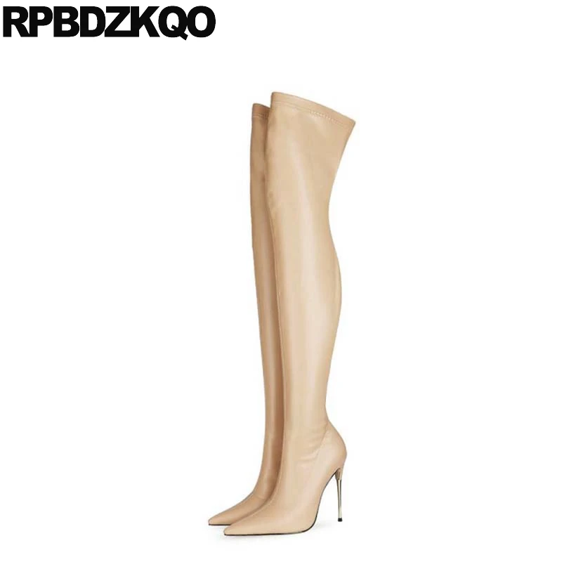 Ботфорты женские на шпильке экзотические танцевальные туфли с промежностью