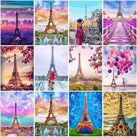 diy tower 5d diamond painting full round drill scenic diamont embroidery cross stitch kits resin home decor wall art