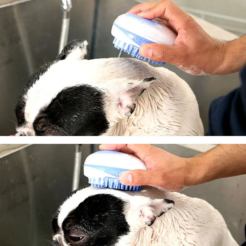 Щетка силиконовая для вычесывания собак и кошек| |