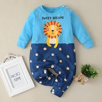 2020 foreign trade spring and autumn hot sale new climbing romper ins baby cartoon lion jumpsuit romper