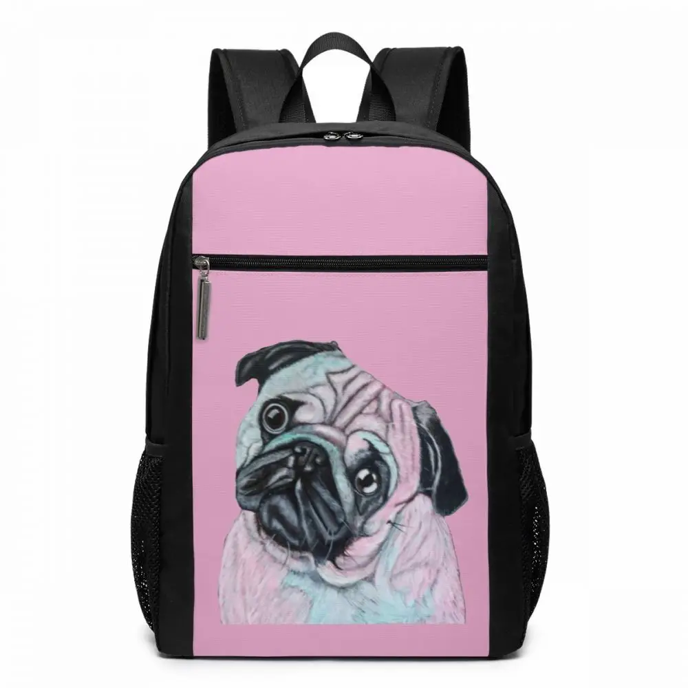 

Pugs Backpack Pugs Backpacks Teenage Men's - Women's Bag Schoolbag Print High quality Multifunction Bags