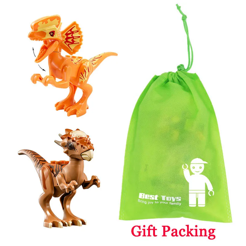 Набор для сборки фигурок Динозавров Юрского периода тираннозавр Велоцираптор