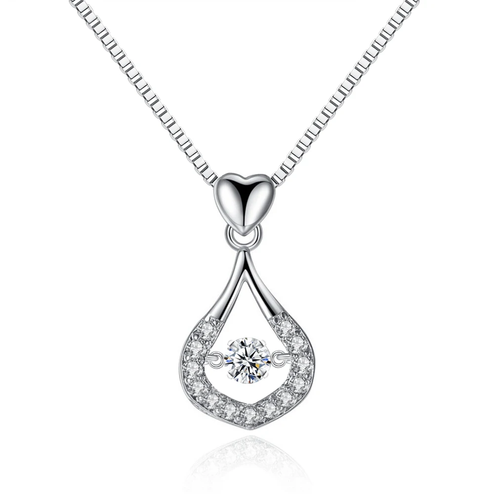 

Luxury Ladies Necklace Pendant Delicate Drop Necklace Transparent Ladies Jewelry Wedding Jewelry Anniversary Necklace
