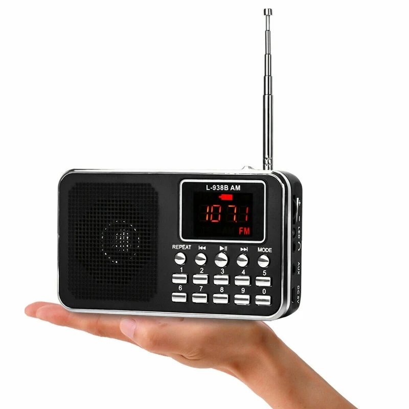 Портативный FM/AM карманный радио динамик музыкальный плеер Музыкальный плеер Поддержка Micro-SD/TF карты