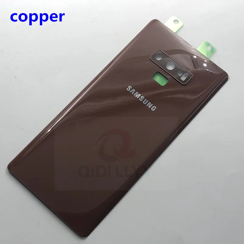 Для SAMSUNG Galaxy Note 9 N960 N960F N9600 Задняя стеклянная крышка для батареи задняя дверь Чехол для корпуса для SAMSUNG Note 9 Задняя стеклянная крышка