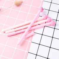 2 pcslot kawaii cartoon pink pig gel ink pen stationery kids school office plastic material writing tools gifts supplies
