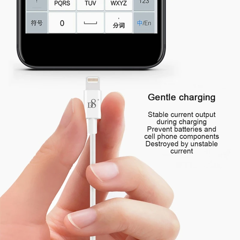 D8 MFi кабели для передачи данных высокое качество прочность Apple мобильный телефон