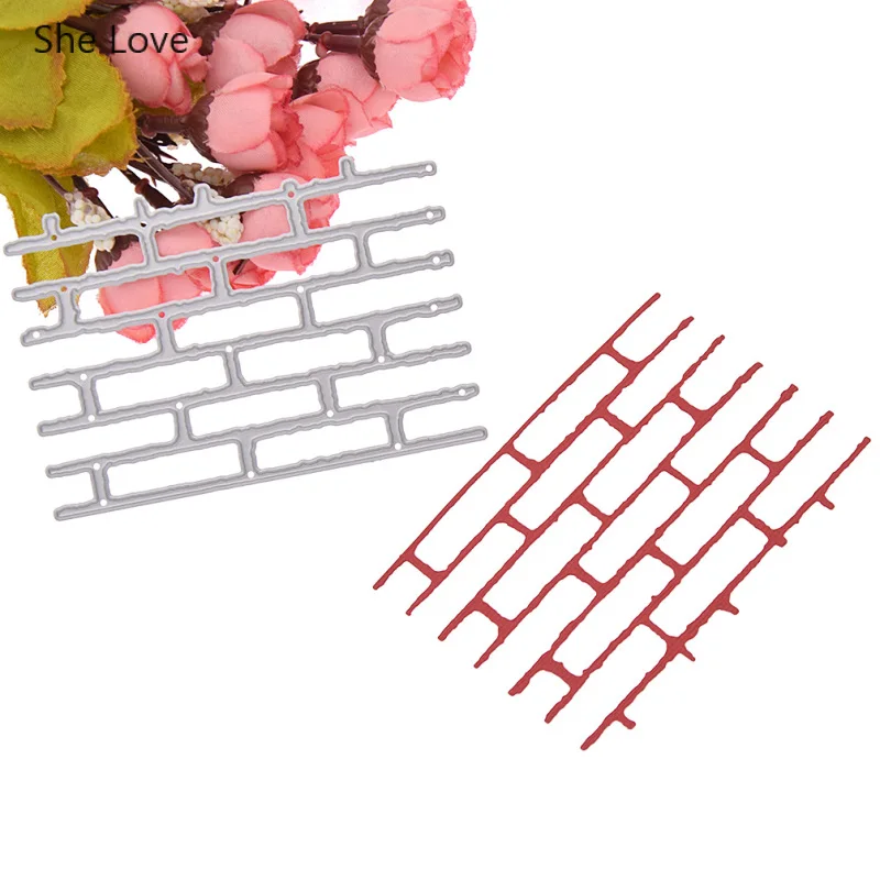 She Love настенные кирпичи металлические режущие штампы для Diy скрапбукинга изготовление бумажных карточек тиснение высечки ремесла домашний декор