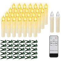 led electronic candle with timer remote battery operated christmas tree candles flicker advent wedding new year home decoration
