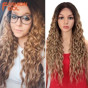 Парики из синтетических волос, волнистые, для чернокожих женщин, 28 дюймов