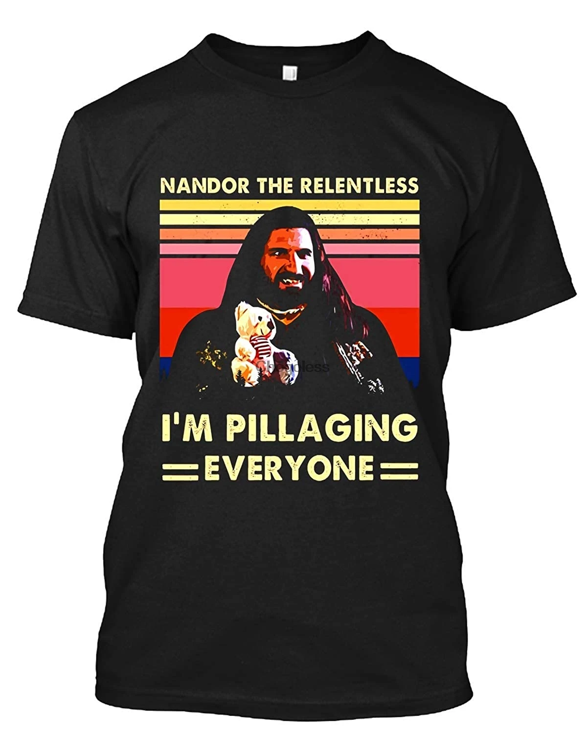 Винтажная Футболка Nandor # с принтом вампира в тени Я все разбиваю подарок для