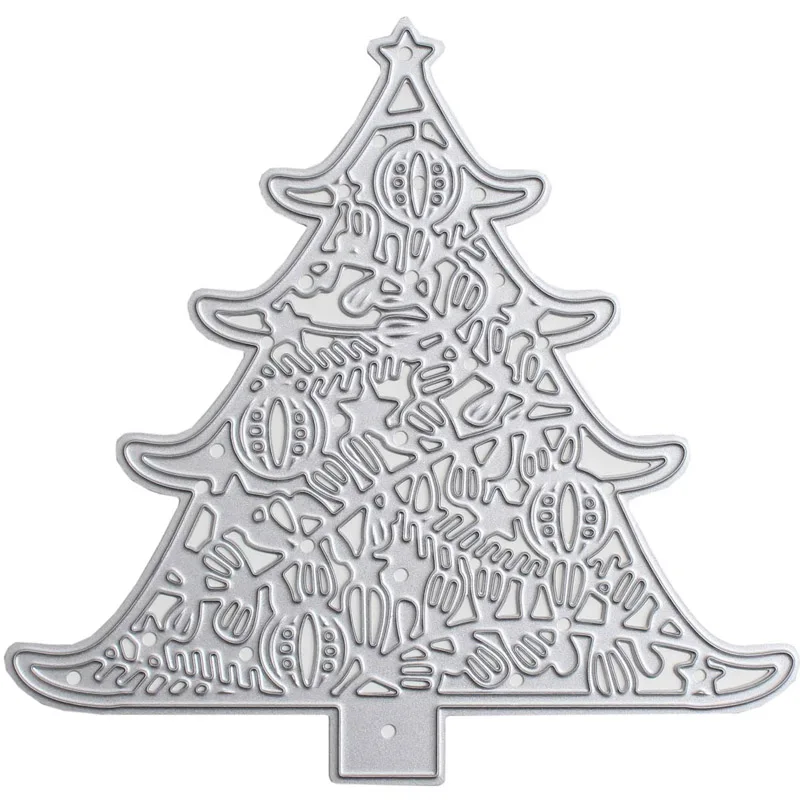 Обильный Рождественская елка металлический Трафаретный вырубной штамп расцвет