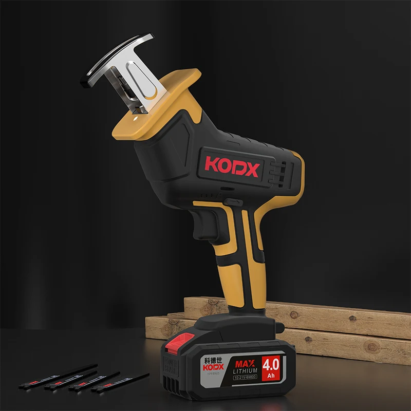 

21V Cordless Reciprocating Saw Adjustable Speed Portable Electric Saw Saber Saw Metal Wood Cutting Tool