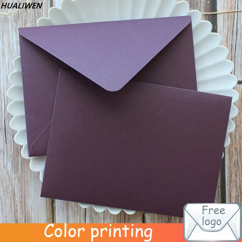 

10Pcs 14*19CM Grape Purple Triangle Pearlescent Paper Envelope Wedding Invitation Letter Envelope Gift Envelope