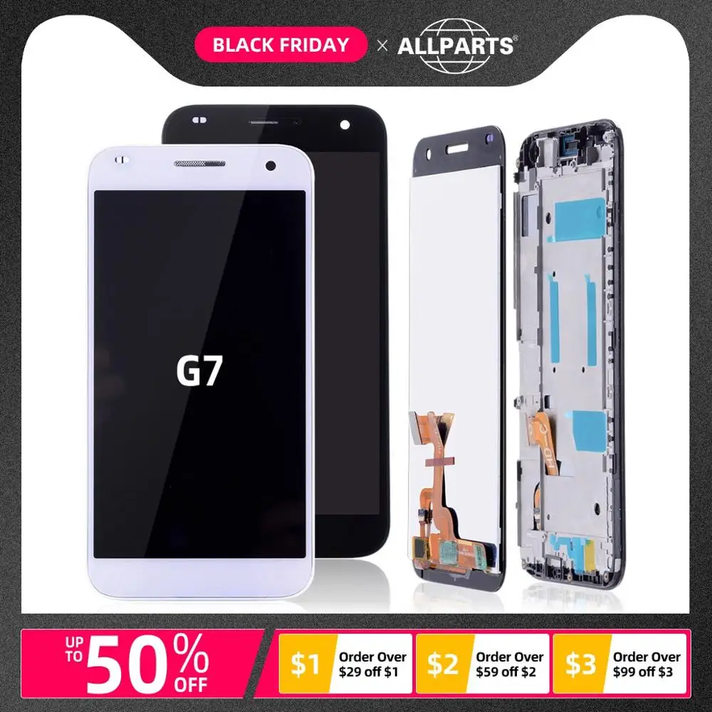 Дисплей для HUAWEI G7 I01 I03 l01 LCD в сборе с тачскрином на рамке Оригинал 5.5''