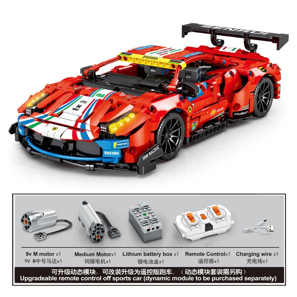 Высокотехнологичный Ferrari 488 GTE RSR Радиоуправляемый Супер гоночный автомобиль