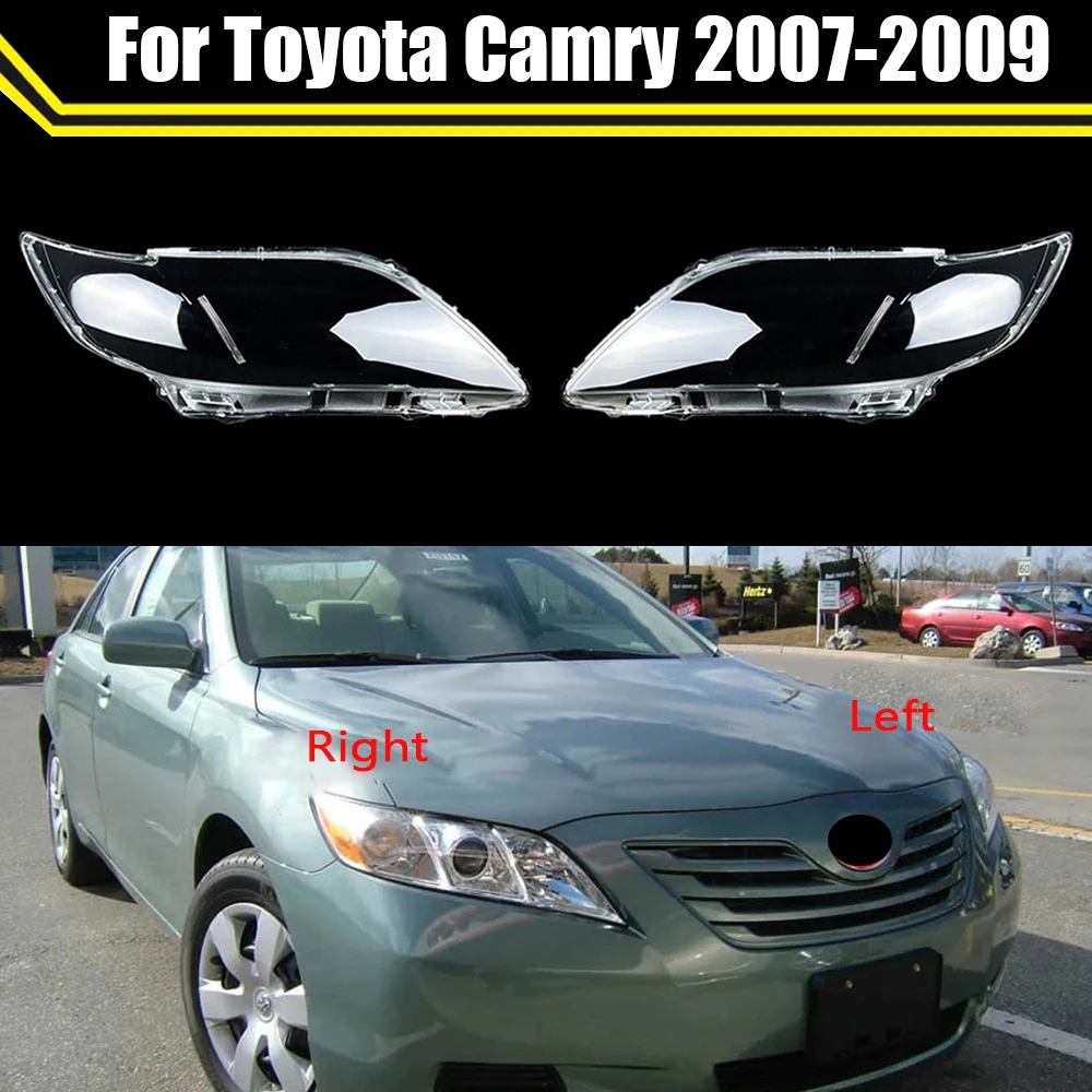 Front Car Protective Headlight Glass Lens Cover Shade Shell Auto Transparent Light Housing Lamp For Toyota Camry 2007 2008 2009