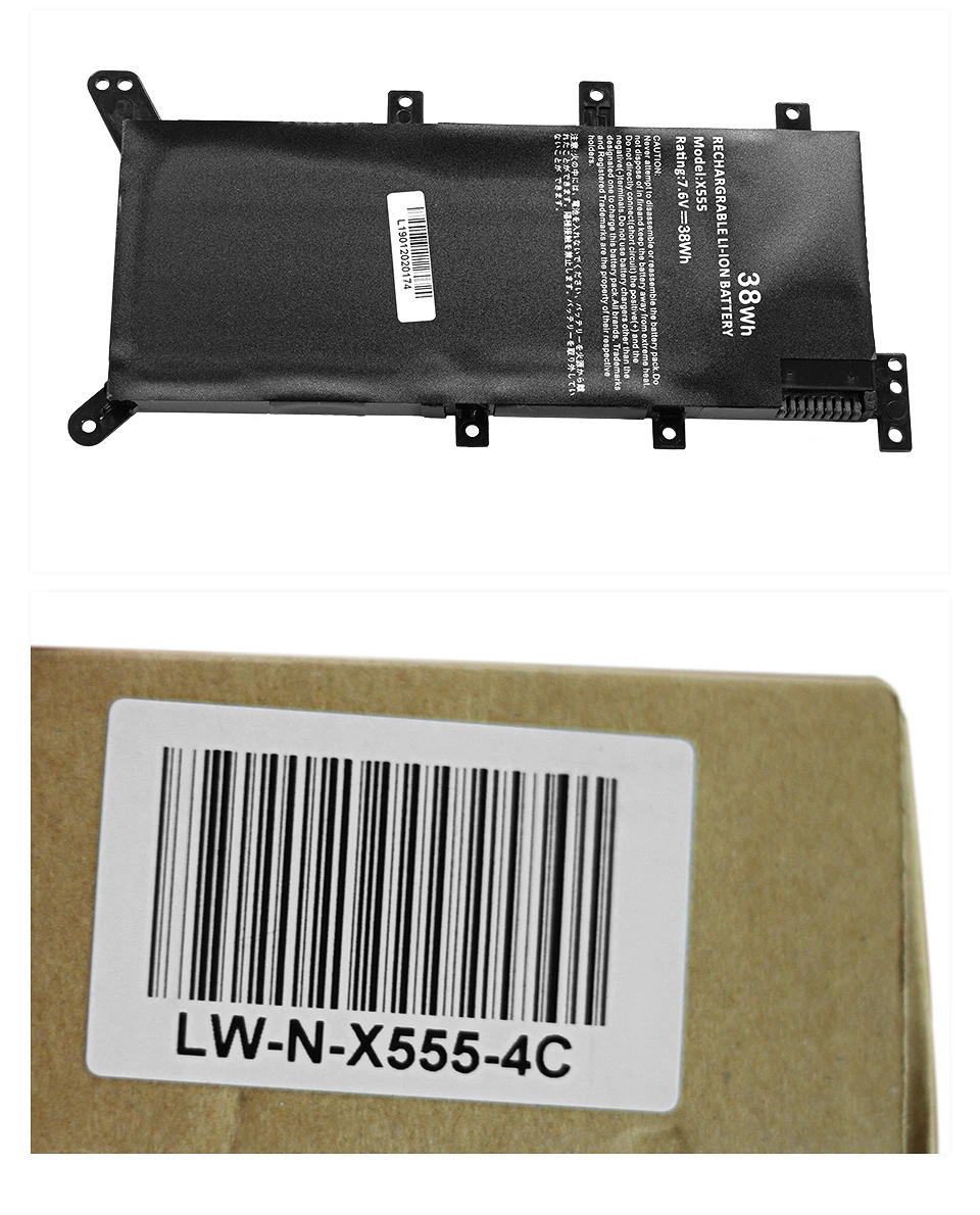 Apexway 7,6 V 38Wh Батарея ноутбука для ASUS X554L X555L X555LB X555LN X555 X555LD X555LP F555A F555U W519L F555UA VM C21N1347