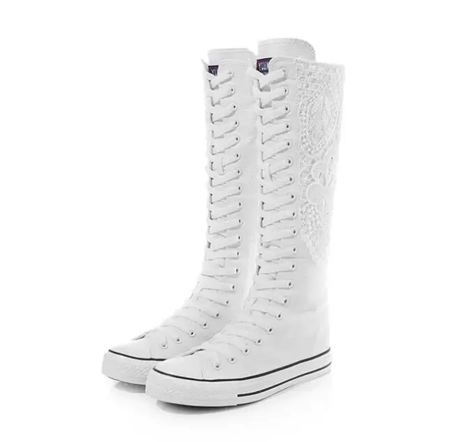 Новинка осенняя парусиновая обувь с высоким берцем на шнуровке повседневная