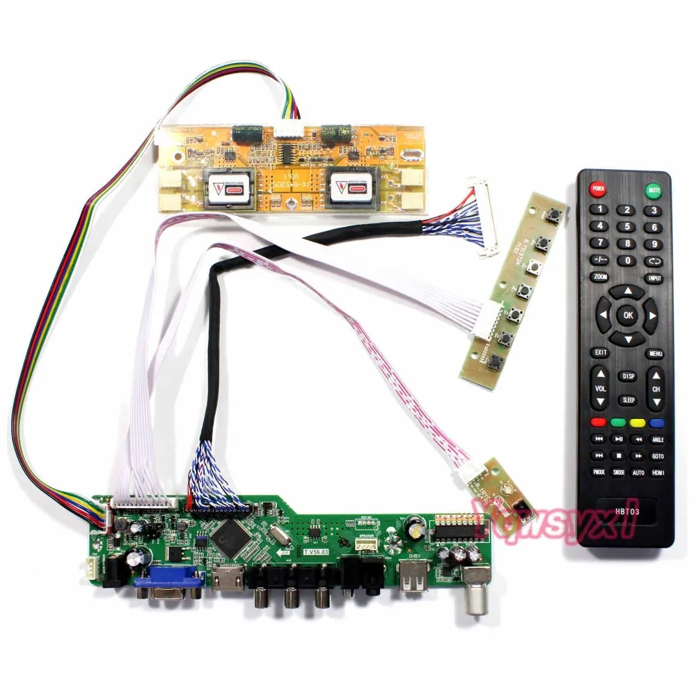 Комплект платы контроллера для ТВ + HDMI VGA AV USB | Компьютеры и офис