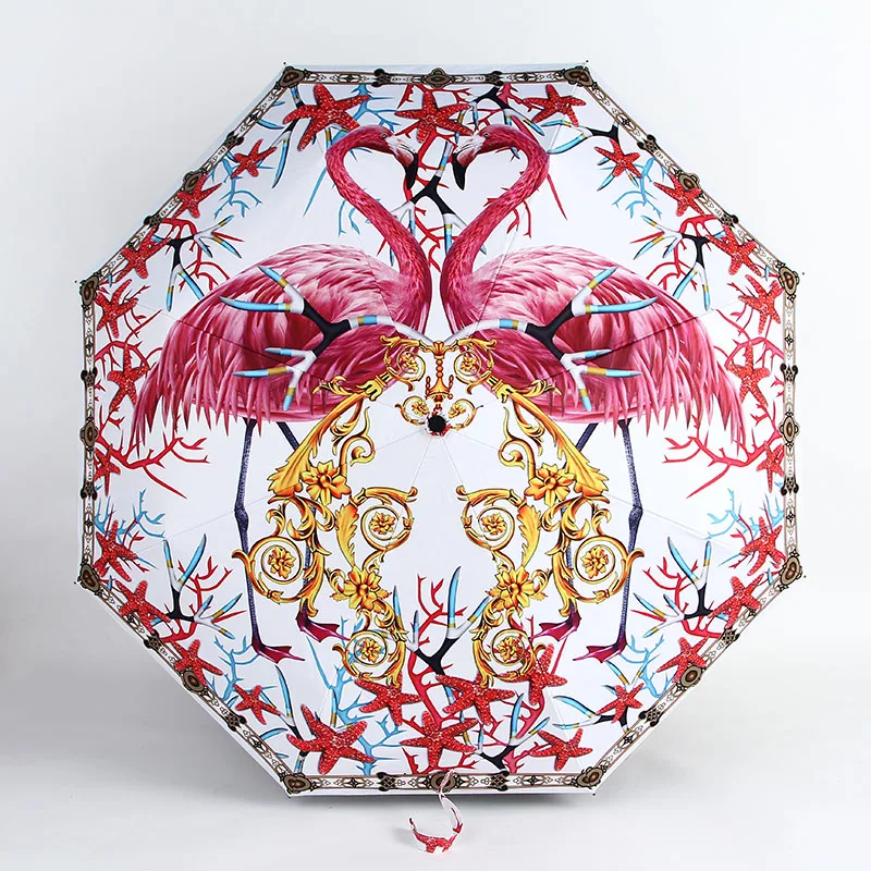 Ветрозащитный Автоматический Зонт от дождя 3 складывания роскошные большие