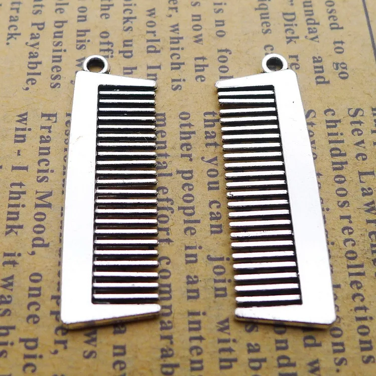 

Pp New 10*33mm 2G Alloy Comb Pendant Antique charm ornament DIY Jewelry DIY Accessories 50 Pcs/bag