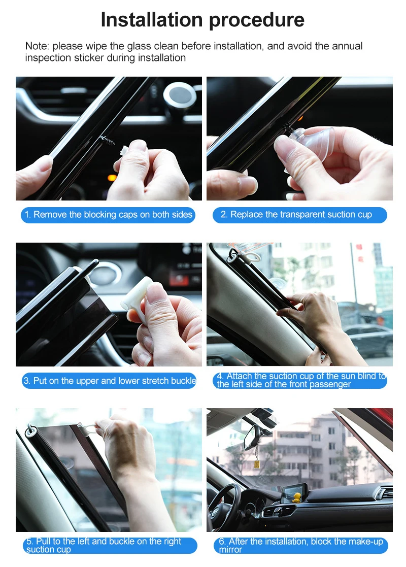 

Side Window Sunshades Vehicle-Mounted Retractable Sunshade Car Protection Windshield Sun UV Block Visor Shade Curtain Sun