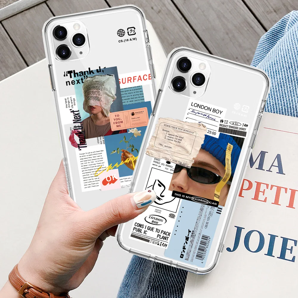 Модный Ретро чехол для телефона с надписью iPhone 12 11 Pro Max 8 7 Plus 6s X XS XR SE 2020 мягкий