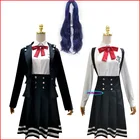 Shirogane Tsumugi Косплей Костюм с париком Danganronpa школьная девушка JK Униформа Женская Аниме юбка комплект