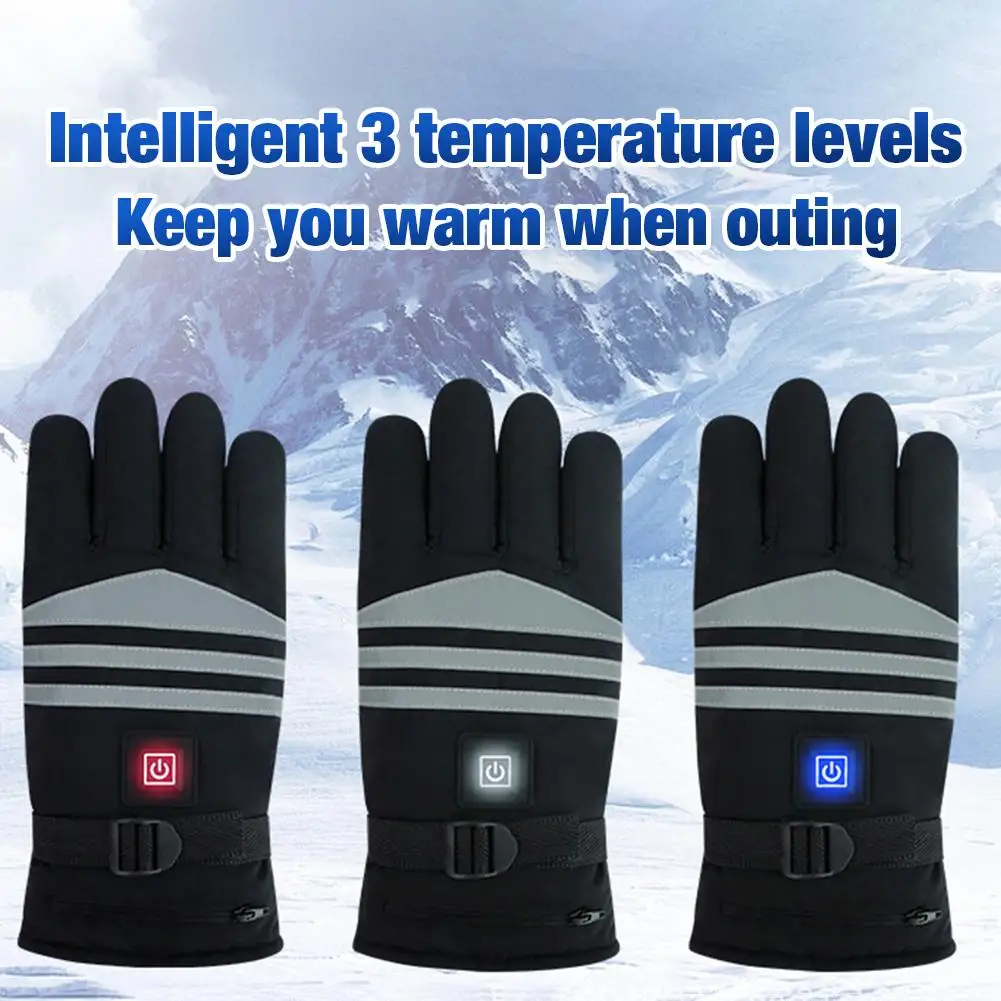 

Outdoor Sport Warm Heating Gloves 7.4V Lithium Battery Rechargeable Gloves, Smart Three-speed Thermostat Electric Heating Gloves