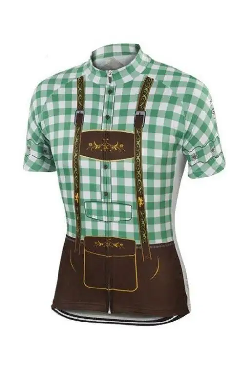 Зеленая футболка Lederhosen для велоспорта одежда быстросохнущая влагостойкая