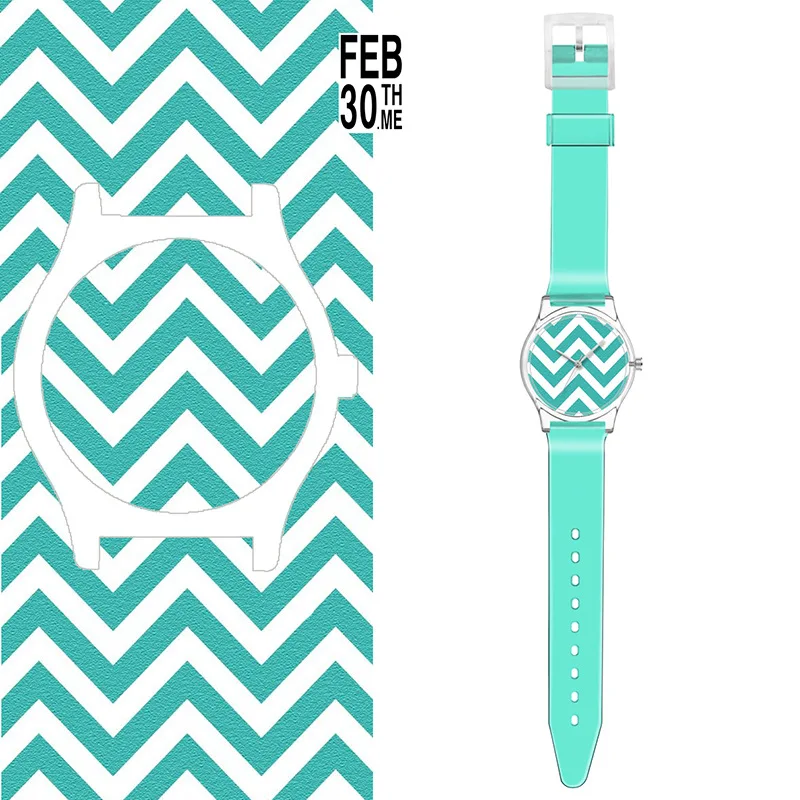 

A timeless classic stripe series of versatile female quality student plastic watches