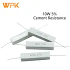 Цементный сопротивление 10 Вт точность 5% 10 Ом 48*10*10 мм горизонтальный 1  100 к 0.1R 0.5R 10R 15 20 100 120 330 Ом 820 Ом 10 шт.