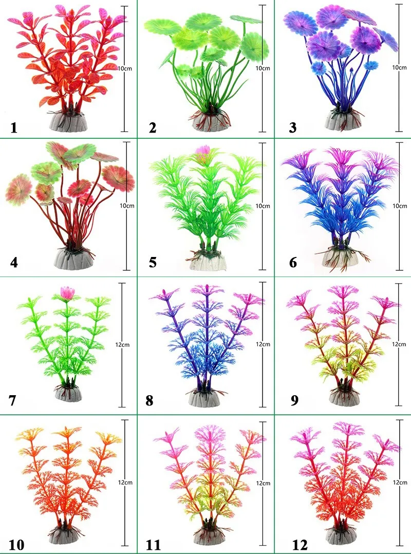 Высокое качество пластик моделирование воды трава зеленый аквариум с травой