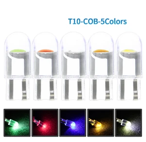 10pcs T10 COB Car LED Reading Light Auto Width Lamp Door Instrument Lights License Plate Bulb
