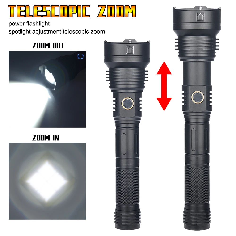 Precio XHP90-Linterna Led Más Potente, Linterna Recargable Vía USB, IPX4 Resistente Al Agua, Táctica, Para Acampar Al Aire Libre