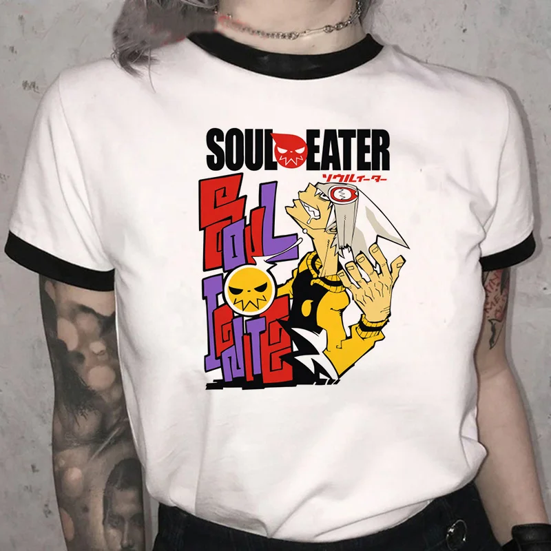 Футболка мужская с японским аниме принтом Пожиратель души свободная