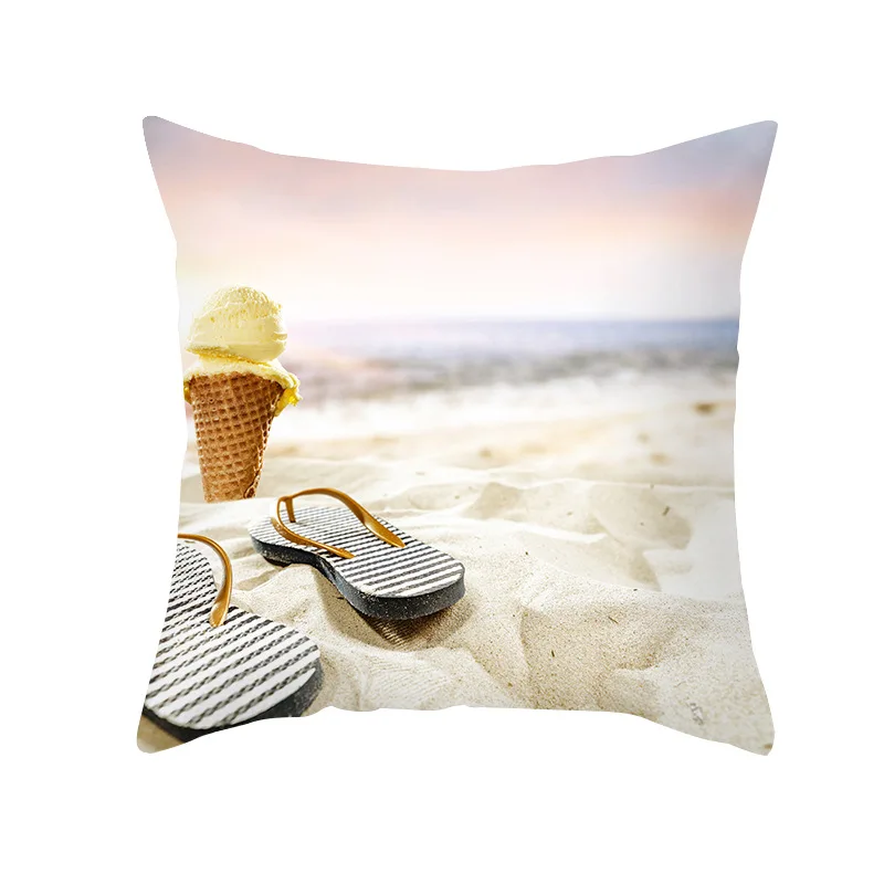 

Summer Ocean Beach Pillow Cover Customized Nordic Office Sofa Household Products