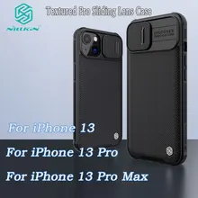 For iPhone 13 13 Pro Case Nillkin Textured Pro Nylon Fiber Weaving Lens Cases Slide Camera Back Cover For iPhone 13 Pro Max Case