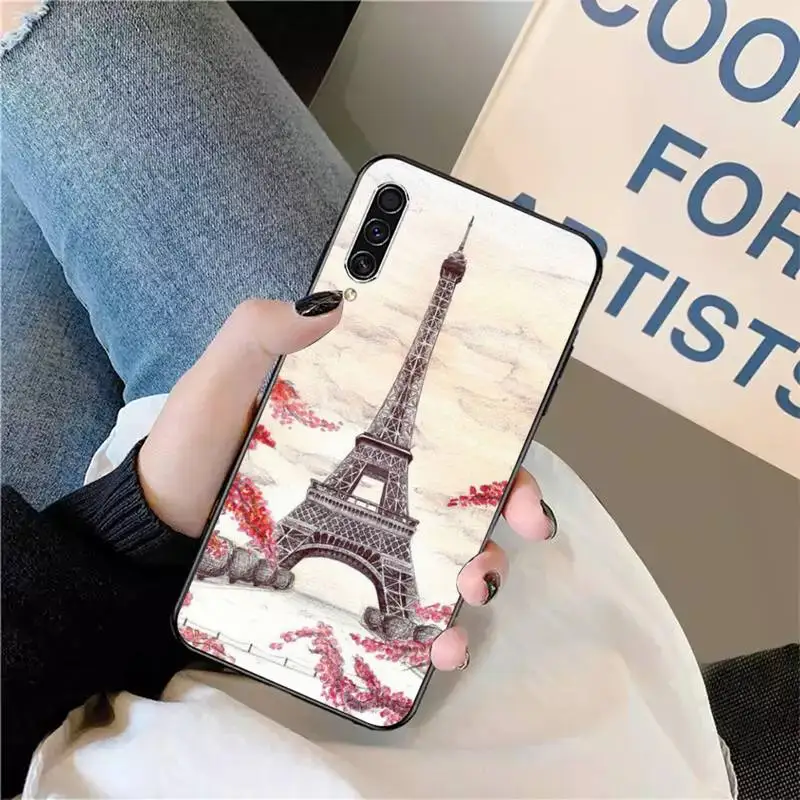 

Paris Eiffel Tower painted Phone Case For Samsung galaxy S 9 10 20 A 10 21 30 31 40 50 51 71 s note 20 j 4 2018 plus