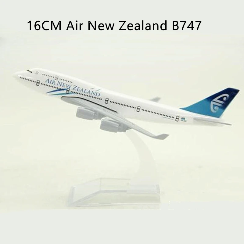16 см масштаб 1:400 Air Новая Зеландия Боинг B747 модель металлический Литая самолетика