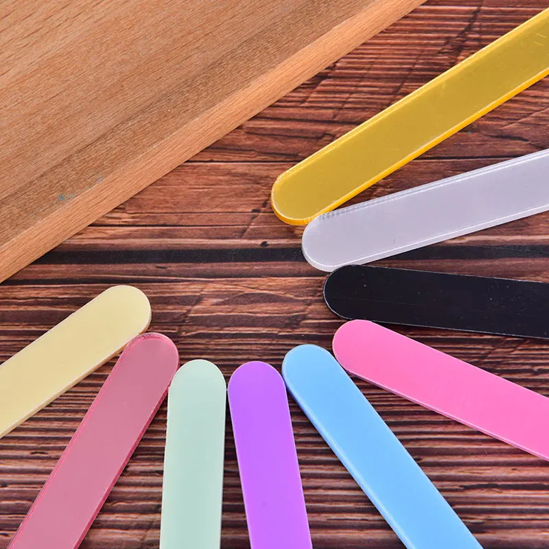 10pcs acrylic Ice Cream Sticks Popsicle Stick Kids Crafts DIY Handmade Making Baby Shower Kis Gift | Дом и сад