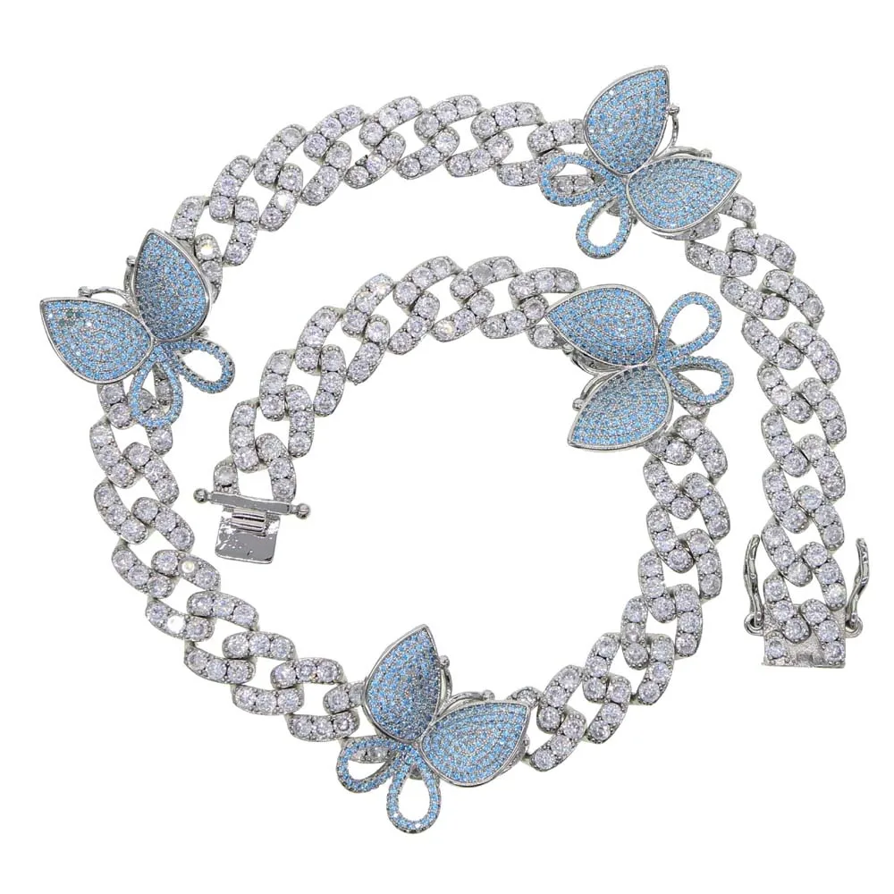 Новое поступление женские и мужские iced out bling CZ модные Miami кубинские звенья цепь 6Kun
