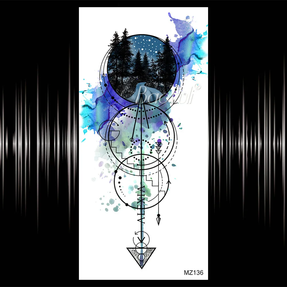 Временные татуировки для мужчин и женщин синяя галактика астронавт реалистичные