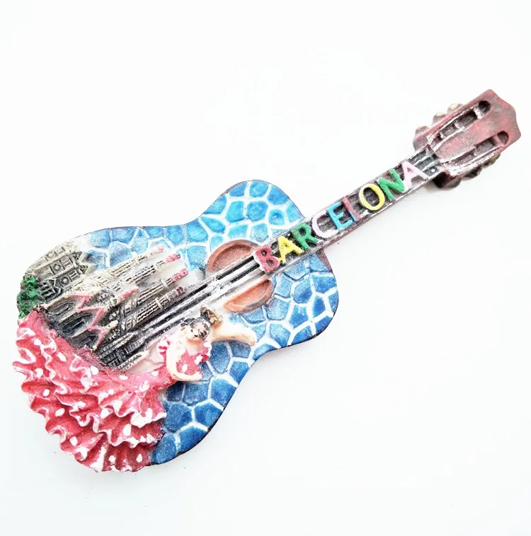 Магнит на холодильник сувенир Бразилия Сантьяго Чили Барселона творческая